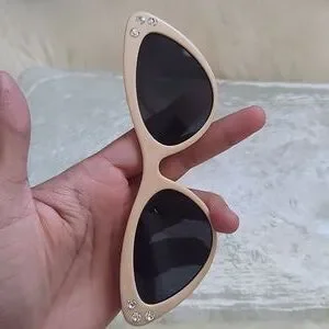 MIU Retro 50s style Barbie Nude/ Blush Pink rhinestone sunglasses Accessories | Miu Retro 5s Style Barbie Nude Blush Pink  main image 2
